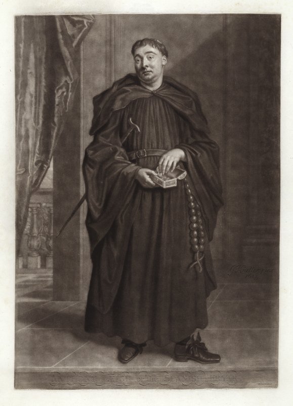 Porträt von Anthony Leigh als Vater Dominic in Der spanische Mönch von Godfrey Kneller