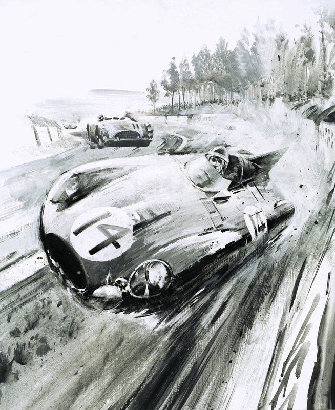D-Typ Jaguar bei den 24 Stunden von Le Mans 1954 von Graham Coton