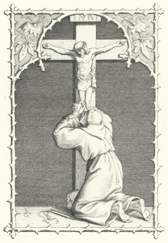 Martin Luther in geistiger Qual (Stich) von Gustav Ferdinand Leopold Konig