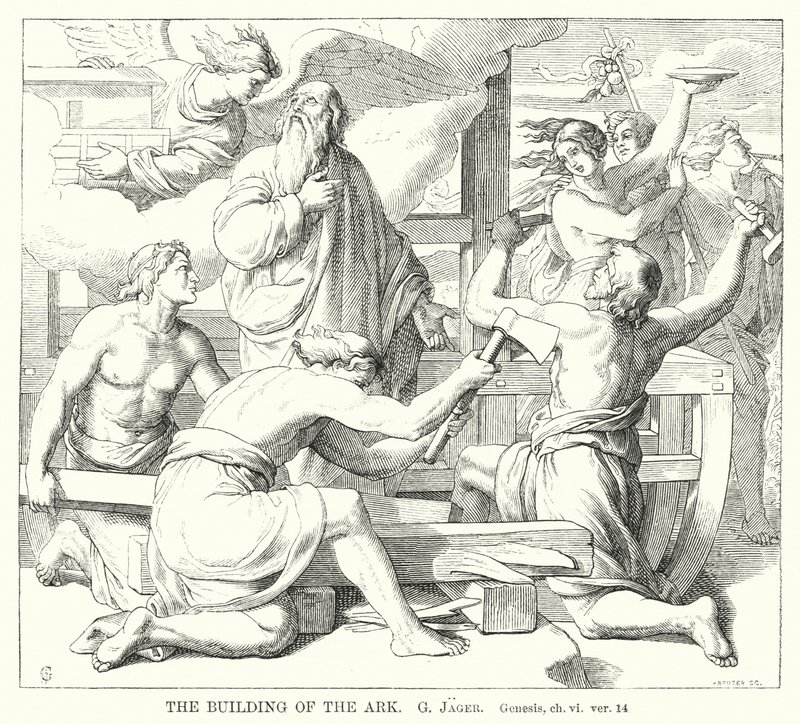 Der Bau der Arche, Genesis, Kap. 6, Vers 14 von Gustav Jager