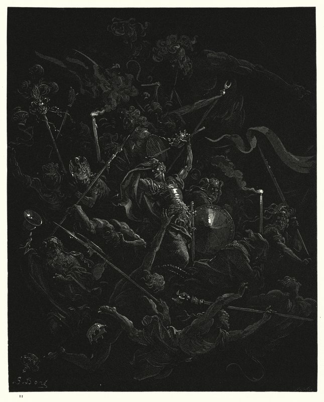 Illustration von Gustave Doré für Miltons Paradise Lost, Buch III, Zeilen 473, 474 von Gustave Dore