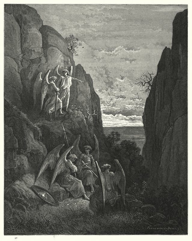 Illustration von Gustave Doré für Miltons Paradise Lost, Buch IV, Zeilen 589, 590 von Gustave Dore