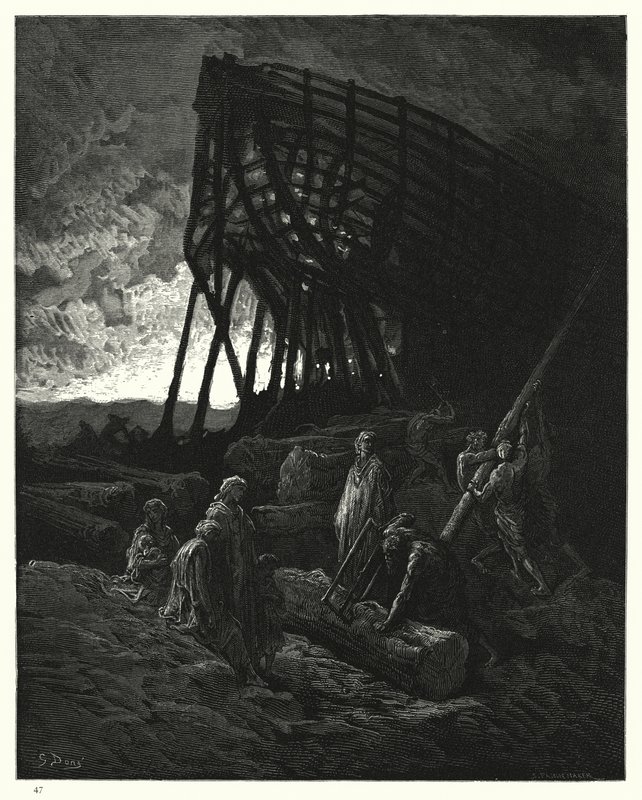Illustration für Miltons Paradise Lost, Buch XI, Zeile 729 von Gustave Dore