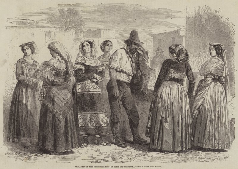 Bauern in der Umgebung von Rom und Terracina von Gustave Janet