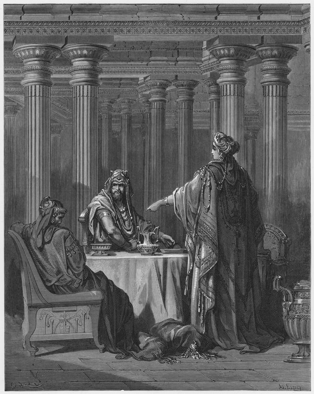 Gustave Doré Bibel: Esther beschuldigt Haman von Gustave Dore