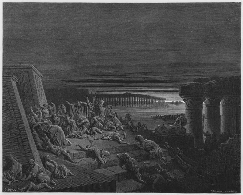 Gustave Doré Bibel: Die Plage der Dunkelheit von Gustave Dore