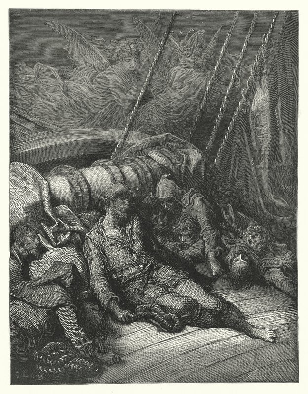 Gustave Doré Illustration für Coleridges Rime of the Ancient Mariner (Gravur) von Gustave Dore