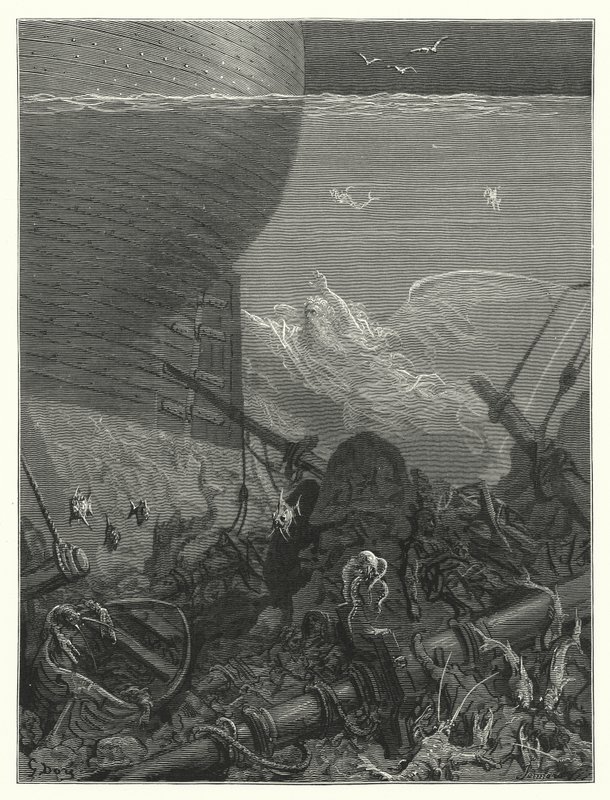 Gustave Doré Illustration für Coleridges Rime of the Ancient Mariner (Gravur) von Gustave Dore