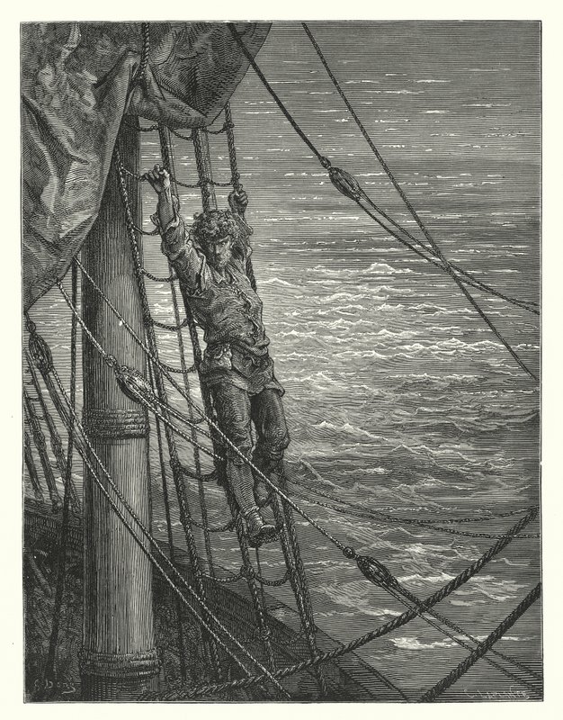 Gustave Doré Illustration für Coleridges Rime of the Ancient Mariner (Gravur) von Gustave Dore