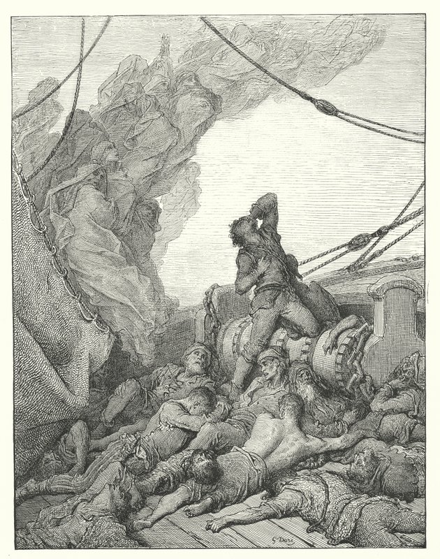 Gustave Doré Illustration für Coleridges Rime of the Ancient Mariner von Gustave Dore