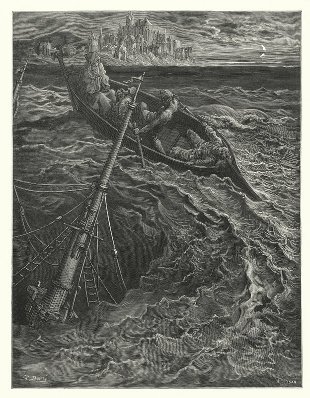 Gustave Doré Illustration für Coleridges Rime of the Ancient Mariner von Gustave Dore