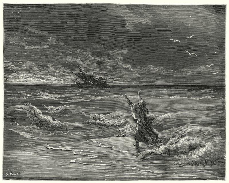 Gustave Dorés Don Quixote: "Komm zurück, meine liebe Tochter, denn ich vergebe dir alles" von Gustave Dore