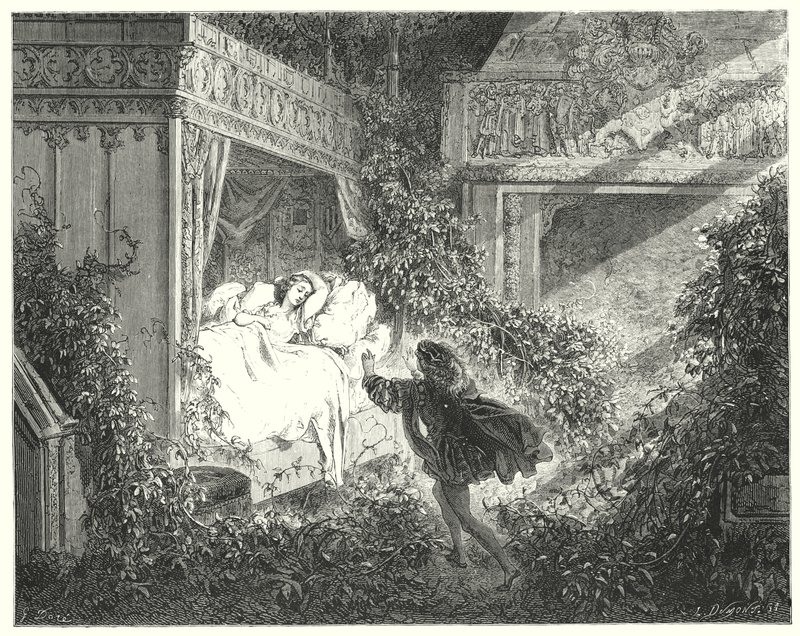 La Belle Au Bois Dormant; Dornröschen von Gustave Dore