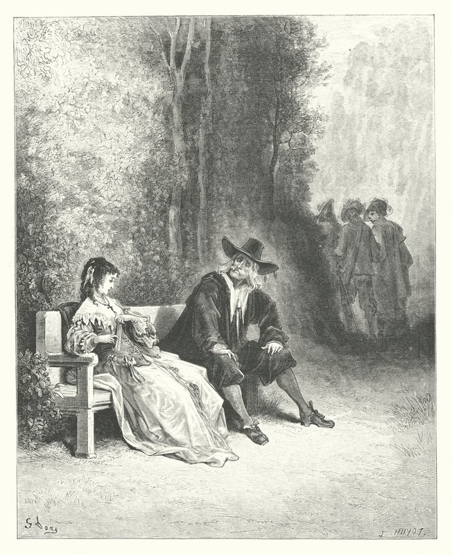 Die Fabeln von La Fontaine: Die Jungfrau (Stich) von Gustave Dore
