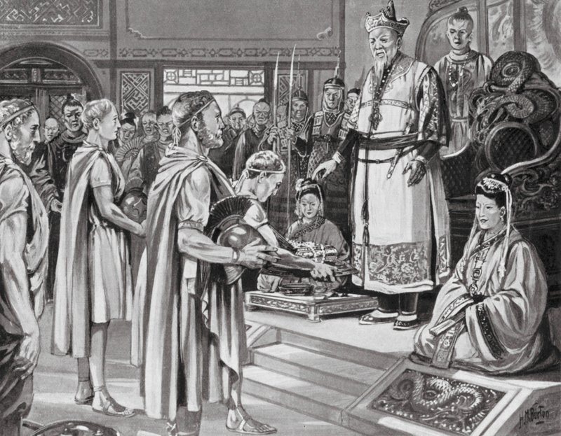 Der chinesische Kaiser empfängt eine Mission von H. M. (after) Burton