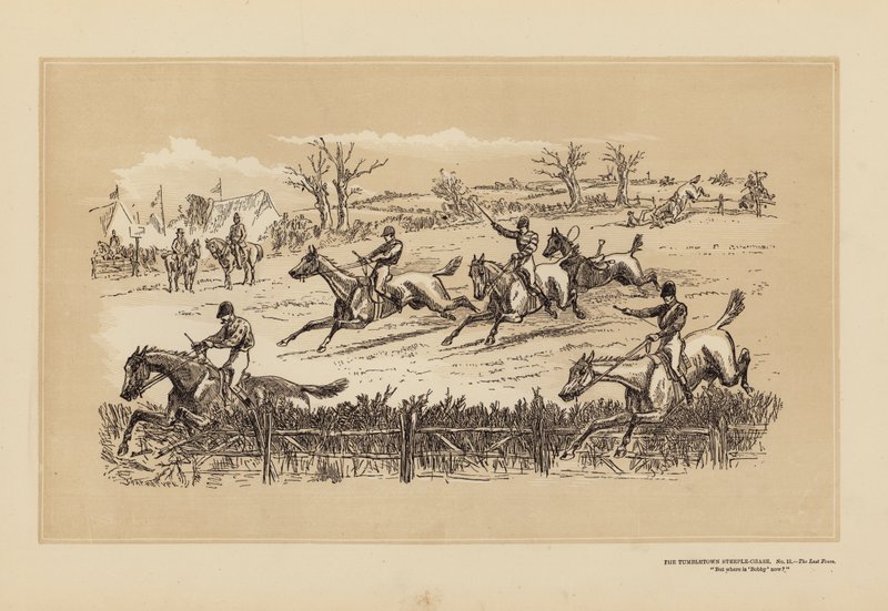 Das Tumbletown-Hindernisrennen, Nr. 11, Der letzte Zaun von Hablot Knight (1815 92) Browne