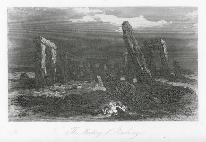 Londons Straßen: Das Treffen bei Stonehenge von Hablot Knight (1815 92) Browne