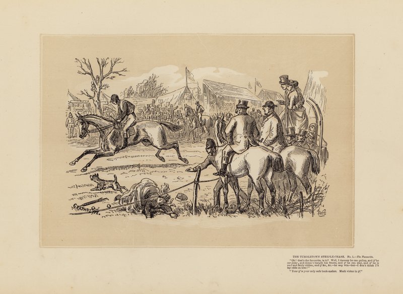 Das Tumbletown-Steeple-Chase, Nr. 1, Der Favorit von Hablot Knight (1815 92) Browne