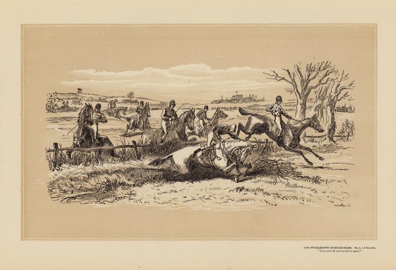 Das Tumbletown-Hindernisrennen, Nr. 5, Ein Gerangel von Hablot Knight (1815 92) Browne