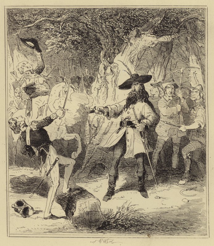 Courtenay erschießt Leutnant Bennett von Hablot Knight Browne