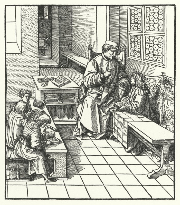 Erzherzog Maximilian von Österreich als Kind in der Schule von Hans (after) Burgkmair