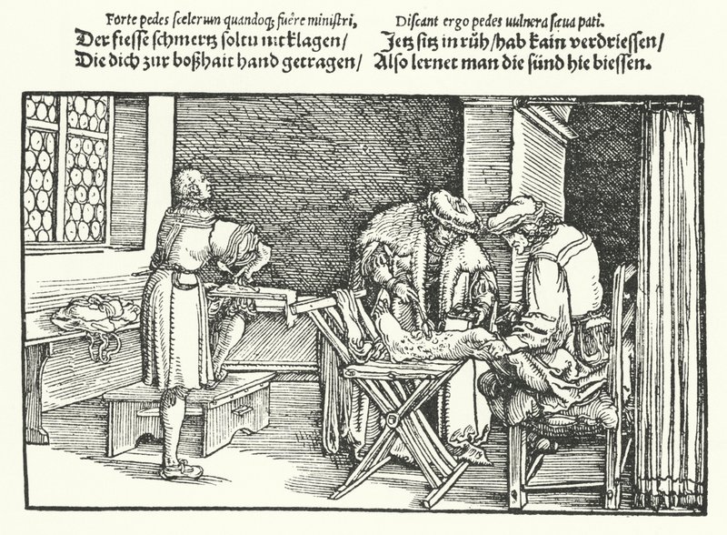 Beingeschwüre oder Wunden von Hans (after) Burgkmair