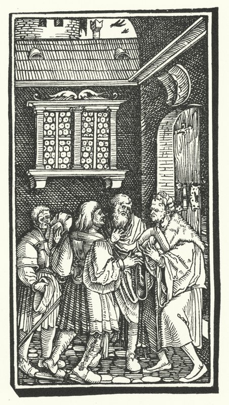 Holzschnitt aus De Remediis Utriusque Fortunae (Heilmittel für Glück und Unglück) von Petrarca (Gravur) von Hans (after) Burgkmair