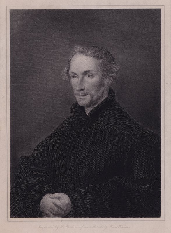 Philipp Melanchthon, deutscher protestantischer Reformator und Mitarbeiter von Martin Luther von Hans (after) Holbein the Younger