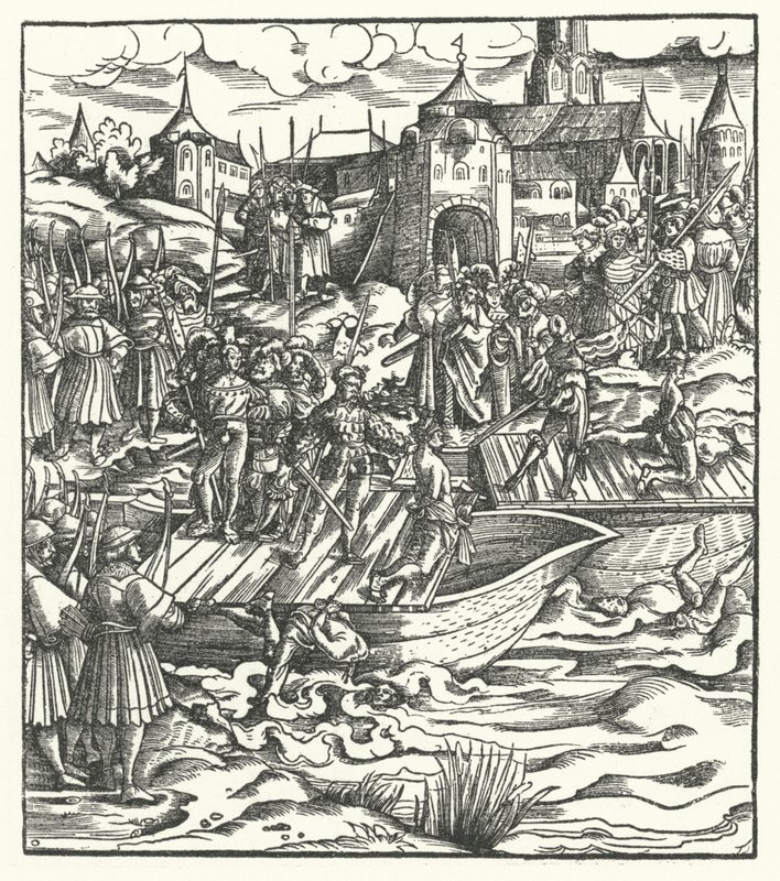 Hinrichtung der Anführer eines Aufstands gegen die Herrschaft von Erzherzog Maximilian von Österreich in Gent, 1484 von Hans Burgkmair