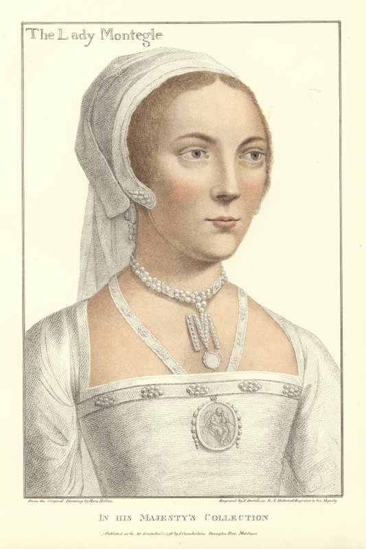 Lady Mary Brandon, Baroness Monteagle (Aquatinta) von Hans Holbein der Jüngere