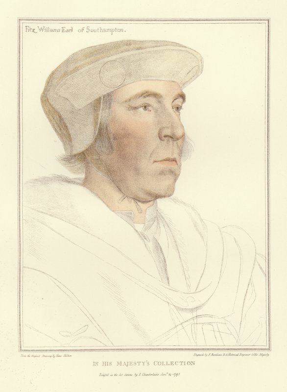 William FitzWilliam, Earl of Southampton (Aquatinta) von Hans Holbein der Jüngere