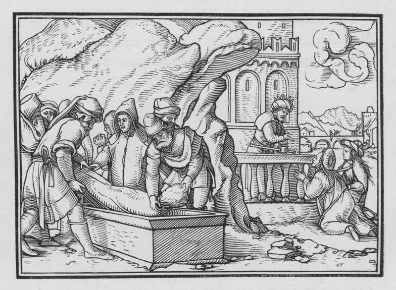 Der Tod von Joseph, Genesis L, 26 von Hans Holbein der Jüngere