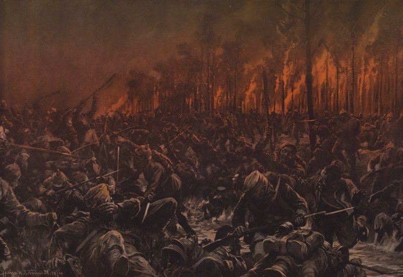 Ein nächtlicher Angriff auf die britischen Stellungen am Yser von Hans W. (after) Schmidt