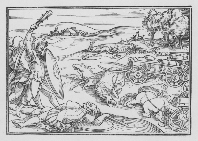 David schlägt Hadadezer und die Syrer, 2 Samuel VIII, 3 von Hans after Holbein the Younger