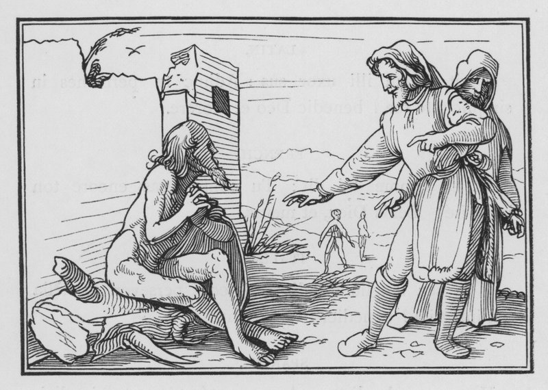 Eliphas tadelt Hiob für seine Selbstrechtfertigung, Hiob XV, 1, 2 von Hans after Holbein the Younger