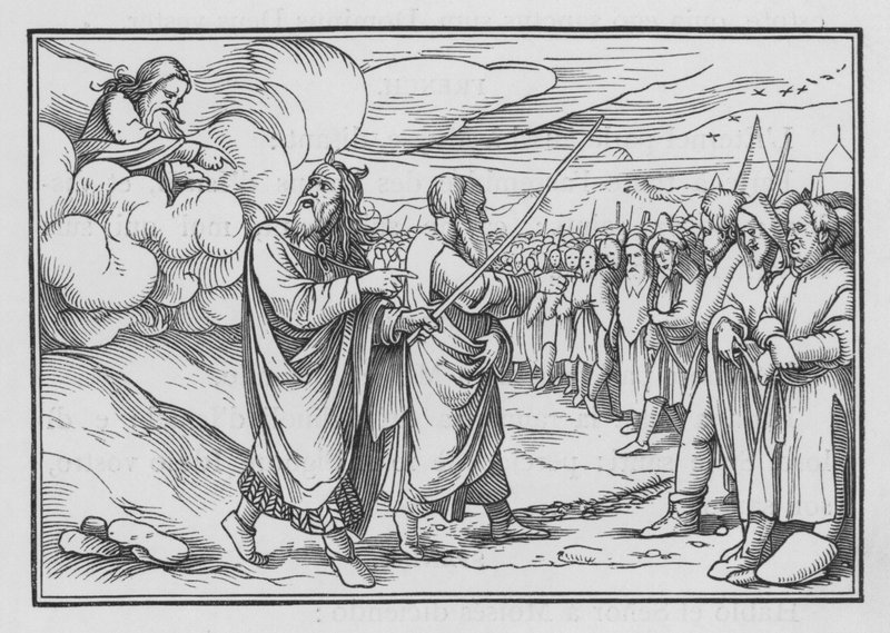 Gott befiehlt Mose, das Volk zu zählen, Numeri I, 19 von Hans after Holbein the Younger