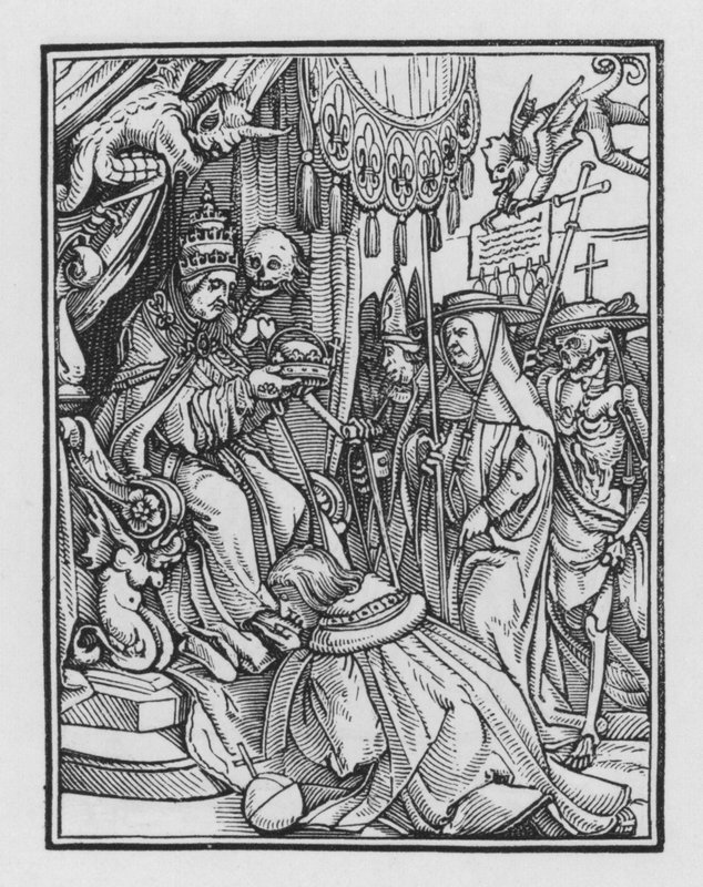 Holbeins Totentanz: Der Papst von Hans after Holbein the Younger