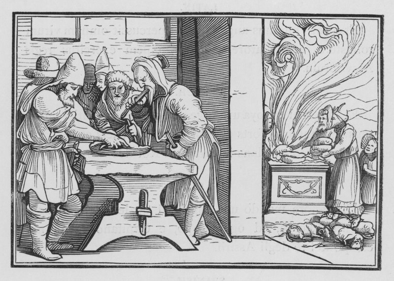 Josia lässt ein feierliches Passahfest abhalten, 2 Chroniken XXXV, 1 von Hans after Holbein the Younger