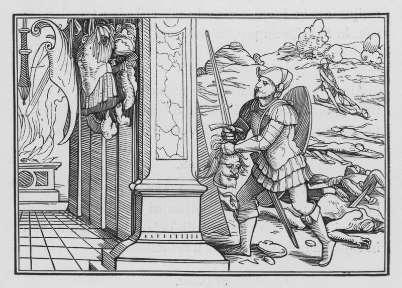 Der Sturz und Tod Sauls, 1 Chroniken X, 10 von Hans after Holbein the Younger