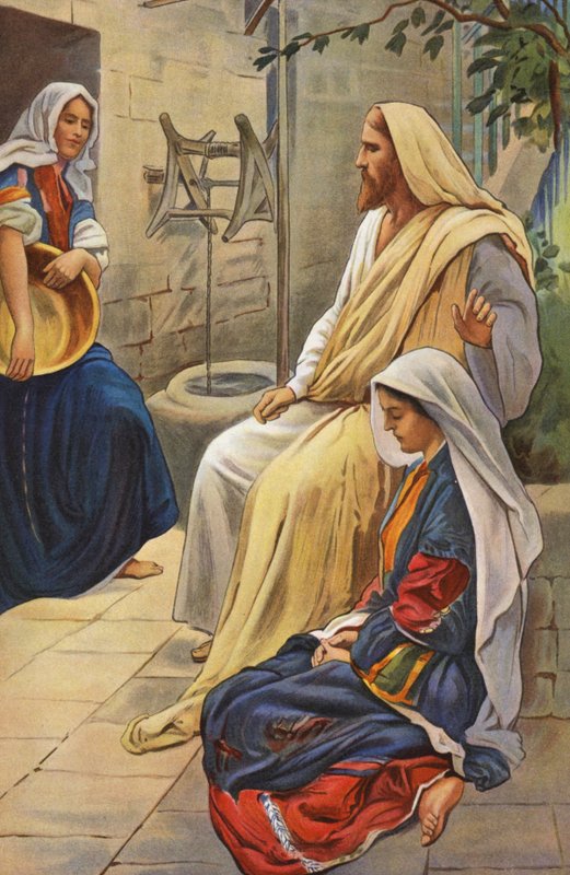 Das Haus von Martha und Maria von Harold Copping
