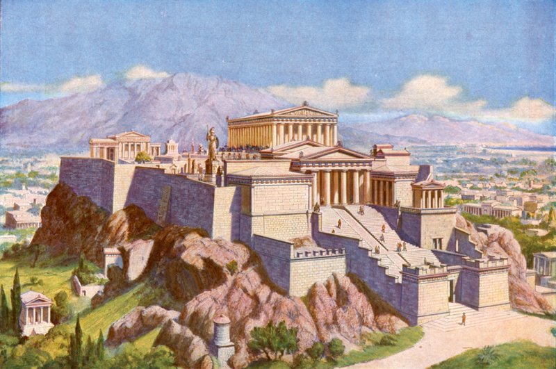 Die Akropolis von Athen vom Westen von Harold Oakley