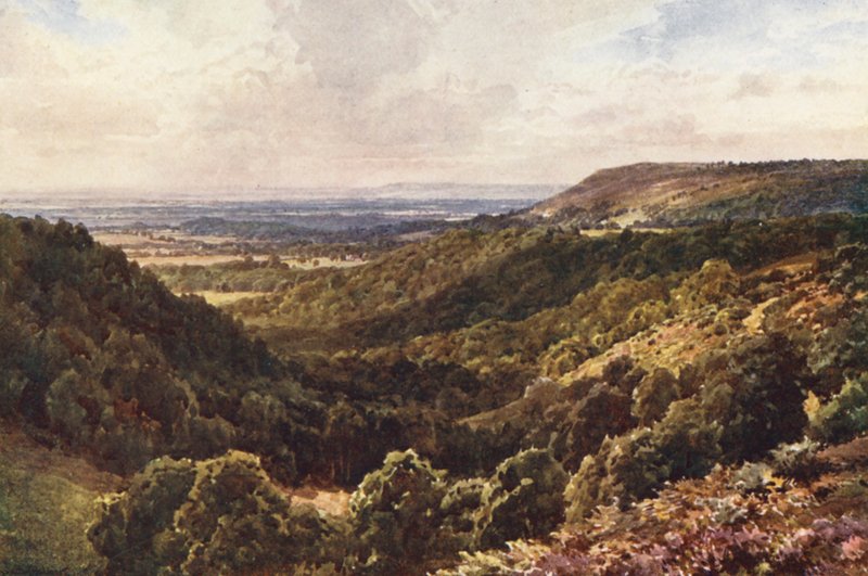 Von den Hügeln über Peaslake, nahe Gomshall von Harold Sutton Palmer