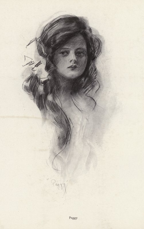 Porträt eines jungen Mädchens namens Peggy von Harrison Fisher