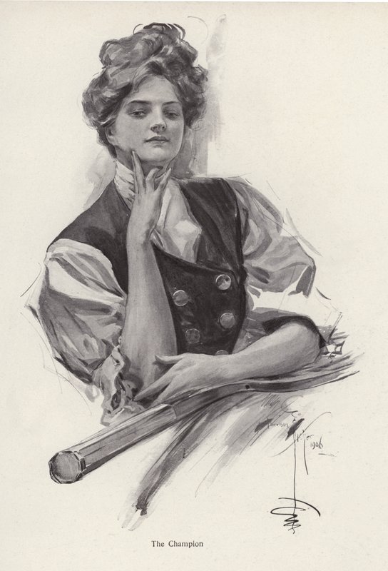 Junge Frau, Tennismeisterin von Harrison Fisher