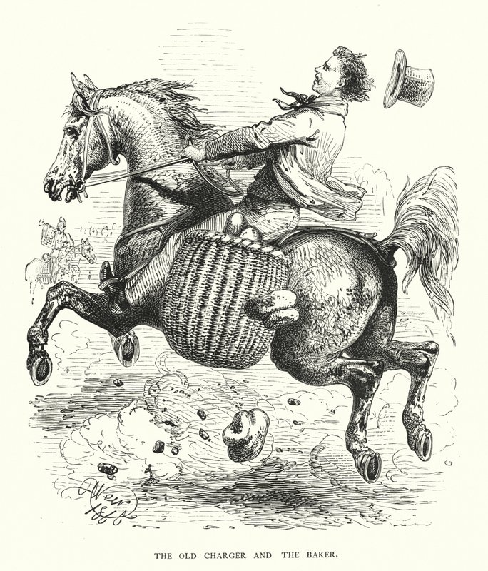 Das alte Pferd und der Bäcker von Harrison William Weir