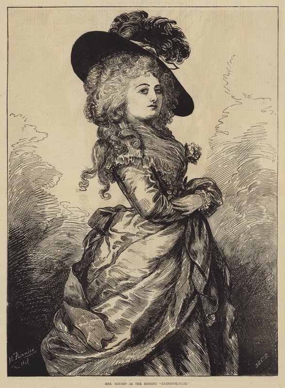 Mrs. Rousby als der fehlende Gainsborough von Harry Furniss
