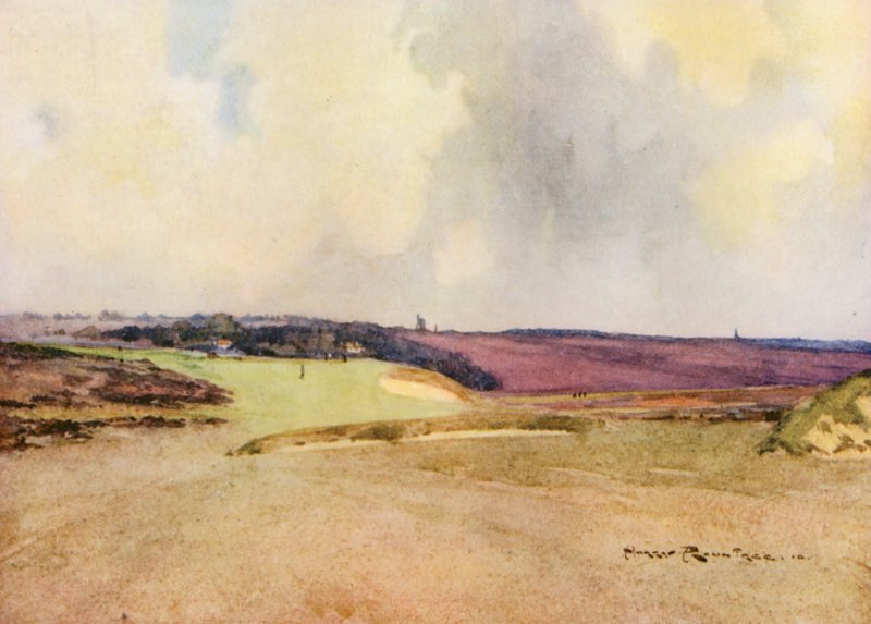 Golfplätze: Walton Heath, zweiter Schlag am siebten Loch von Harry (1878 1950) Rountree