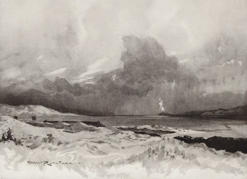 Golfplätze: Harlech, Blick über das vierte Loch von Harry (1878 1950) Rountree