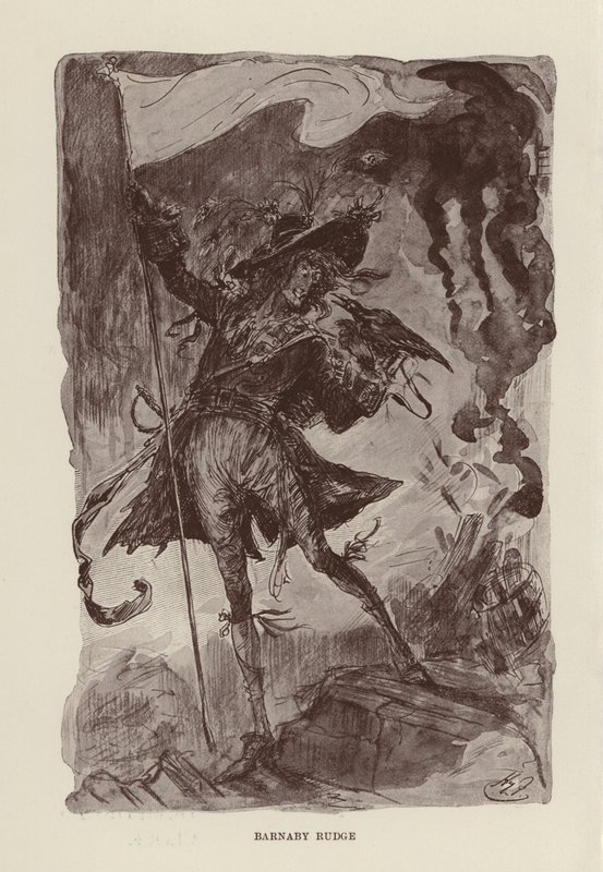 Illustration für Barnaby Rudge von Charles Dickens von Harry (after) Furniss