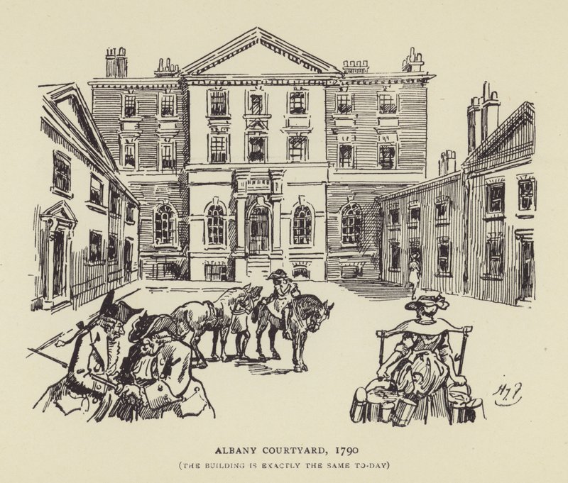 Albany Innenhof, 1790, Das Gebäude ist heute genau dasselbe von Harry Furniss